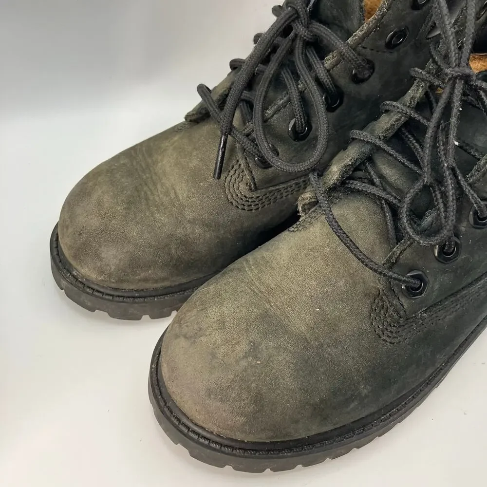 Timberland Youth Black Nubuck Waterproof Boots Sz 1 Primaloft Insulated‎ 12707